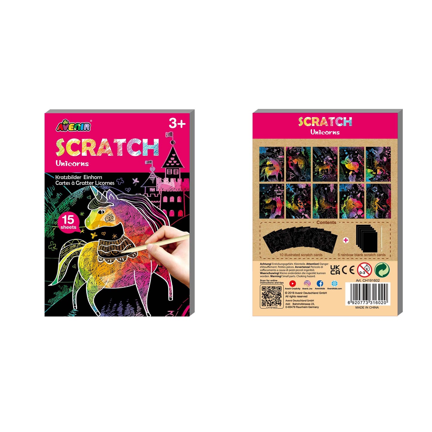 Mini Scratch Book Unicorns