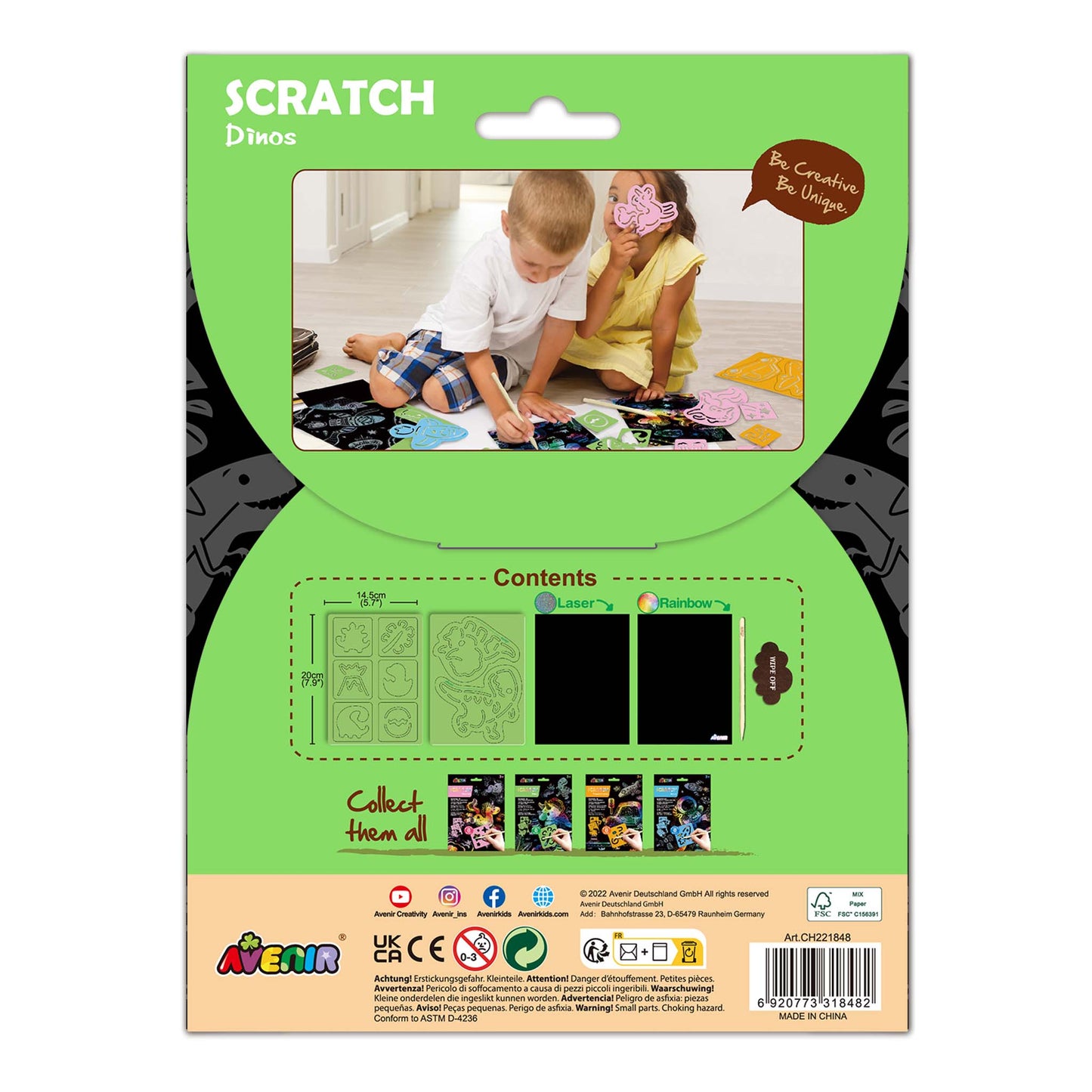 Scratch with Stencil Dinos