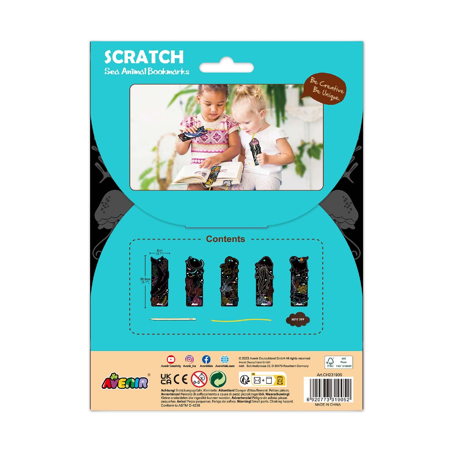Scratch Bookmarks Sea Animals