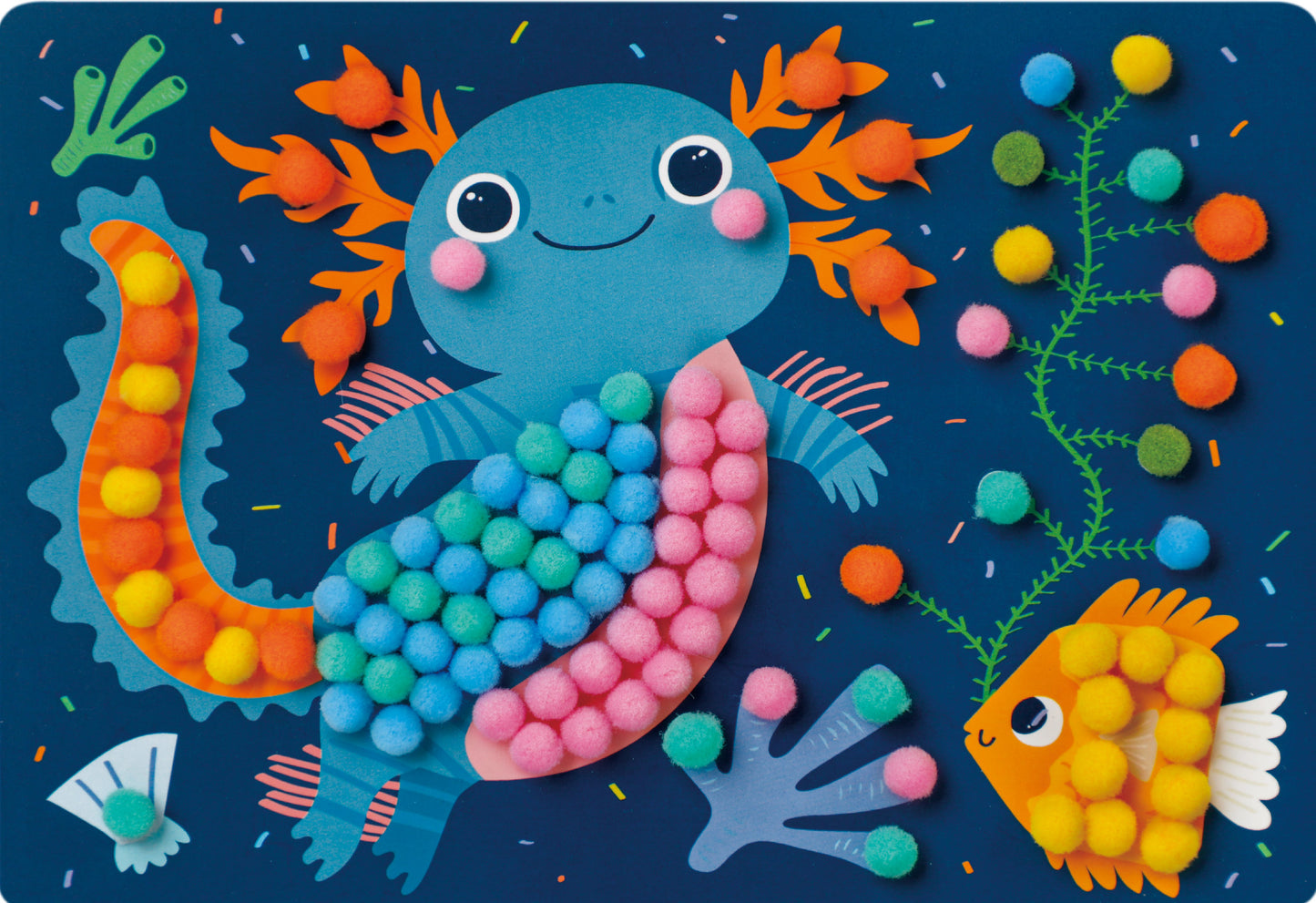 Everyday Craft Pom Pom Art Axolotl