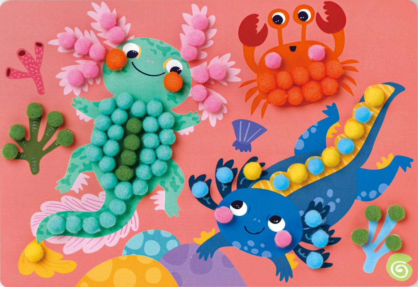 Everyday Craft Pom Pom Art Axolotl
