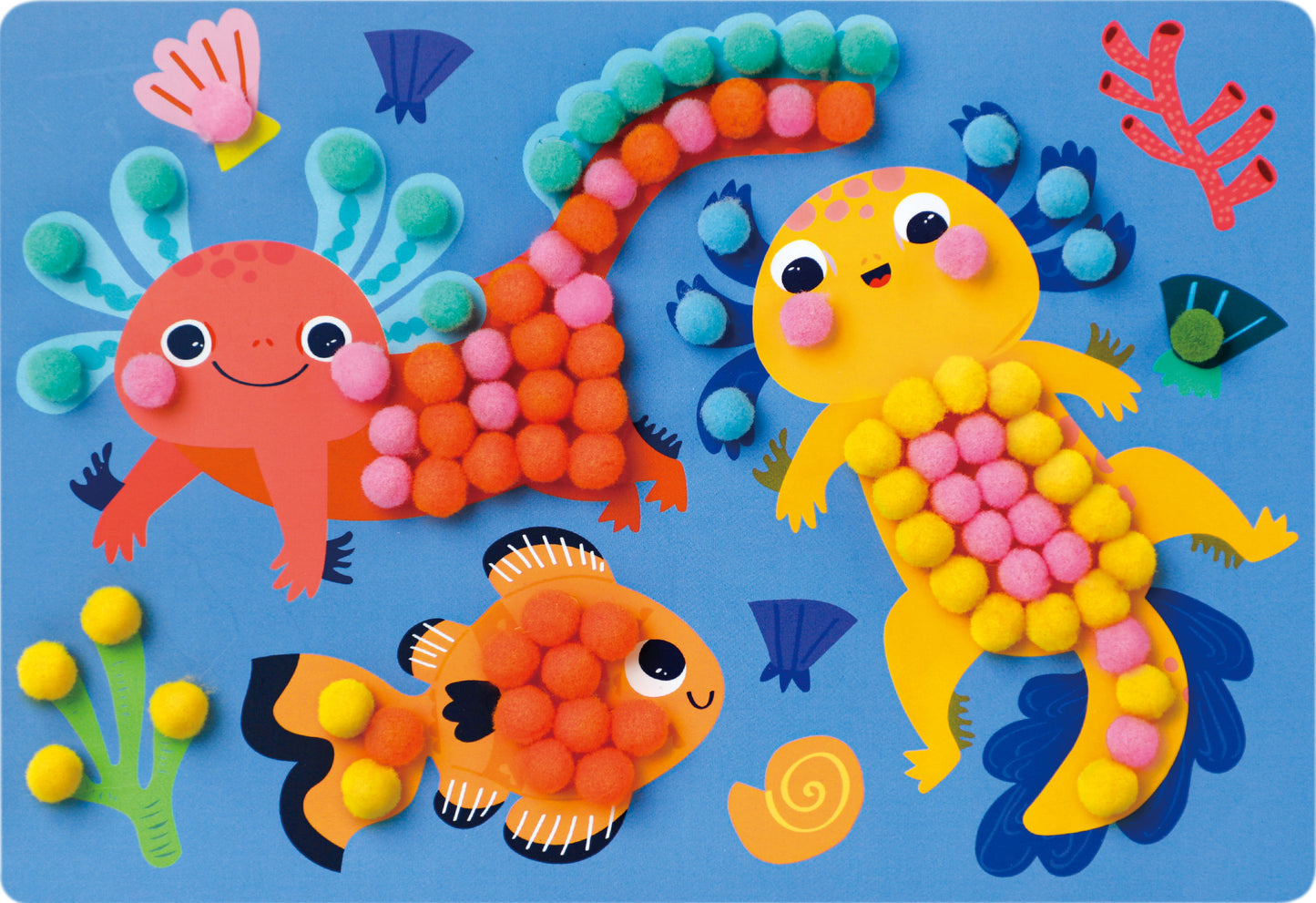 Everyday Craft Pom Pom Art Axolotl