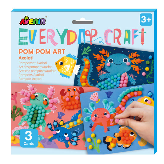 Everyday Craft Pom Pom Art Axolotl