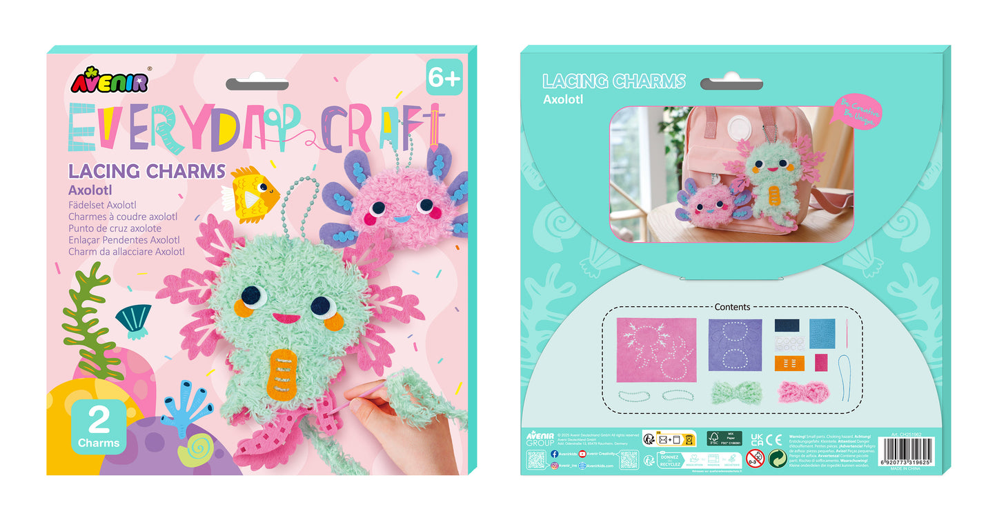 Everyday Craft Lacing Charms Axolotl