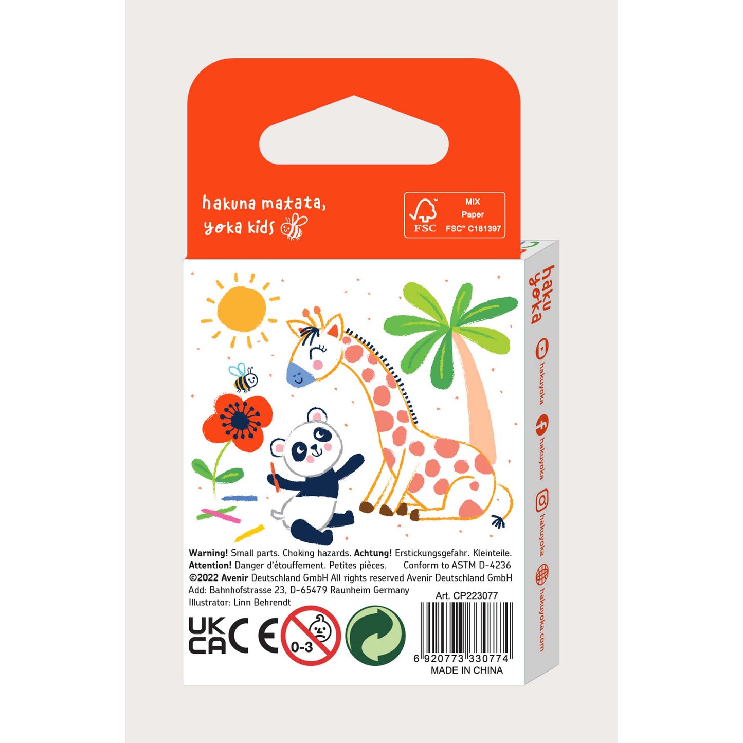 Haku Yoka Spiral Crayons 6 Colours