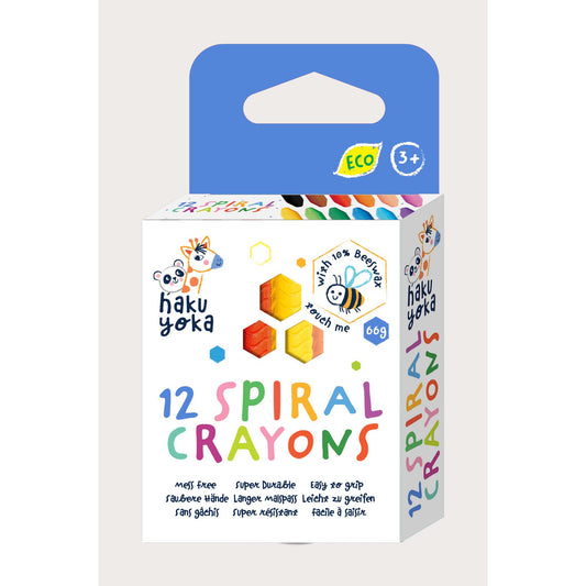 Haku Yoka Spiral Crayons 12 Colours