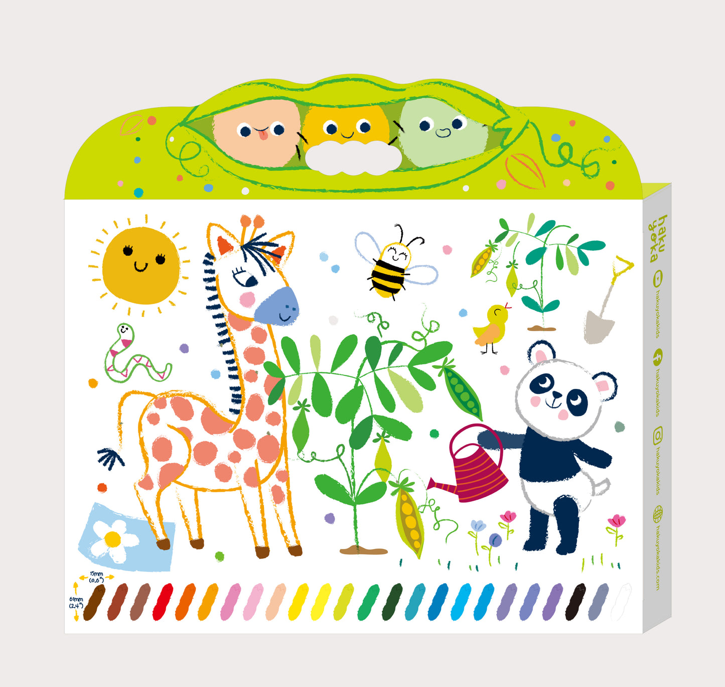Happy Pea Pod Crayons 24 Colours