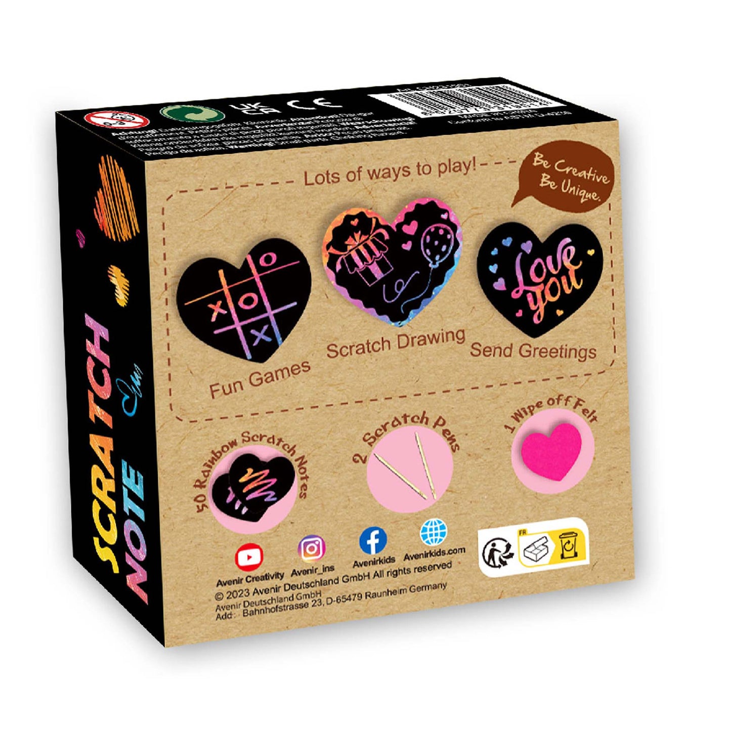 Scratch Heart Note in Display 12 pc