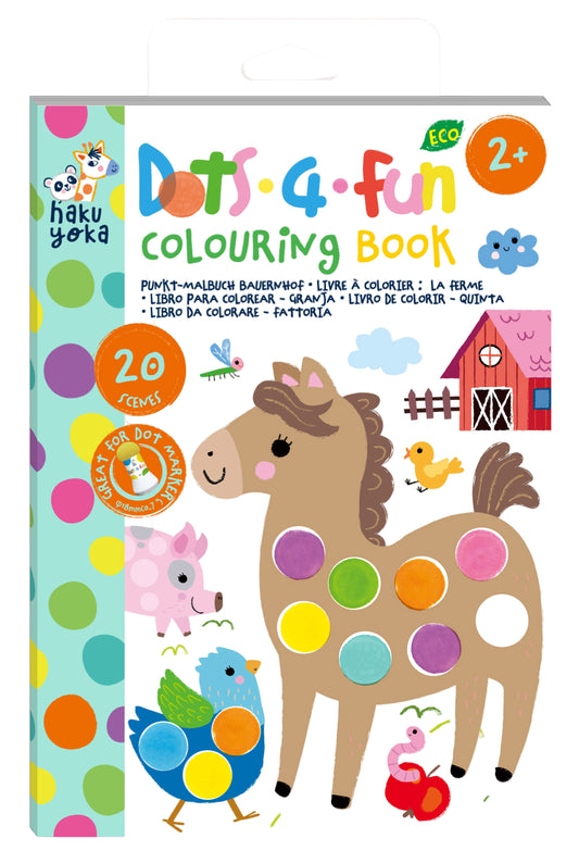 Dots4Fun Colouring Book Farm Animal
