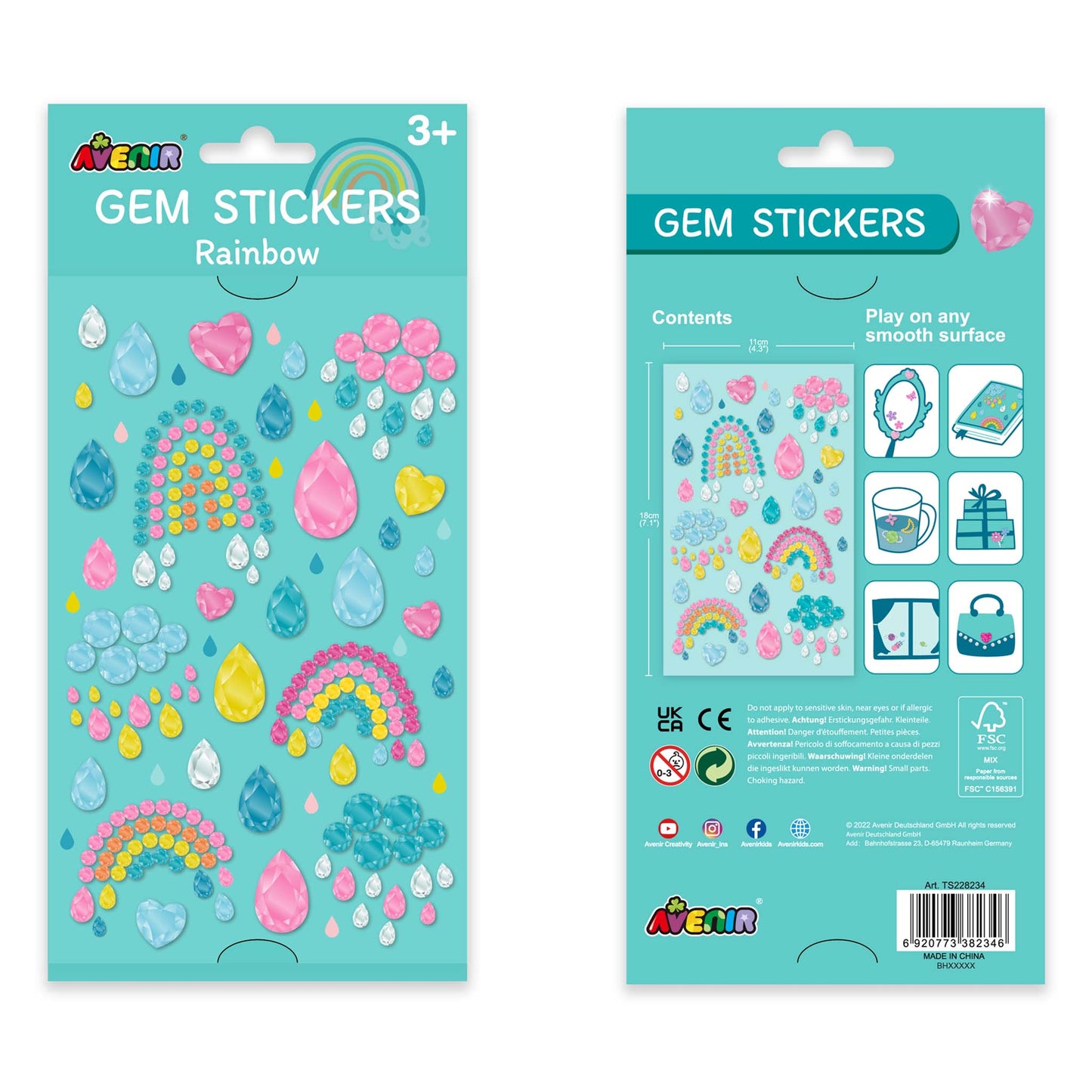 Gem Stickers Rainbows