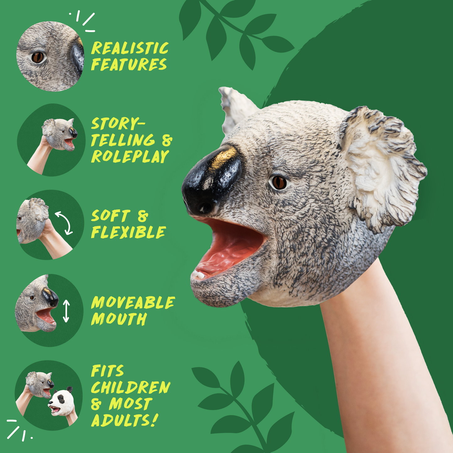 Wild Thingz Hand Puppet - Grey Koala