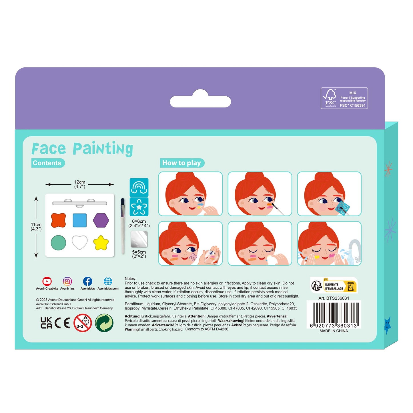 6 Face Painting Rainbow