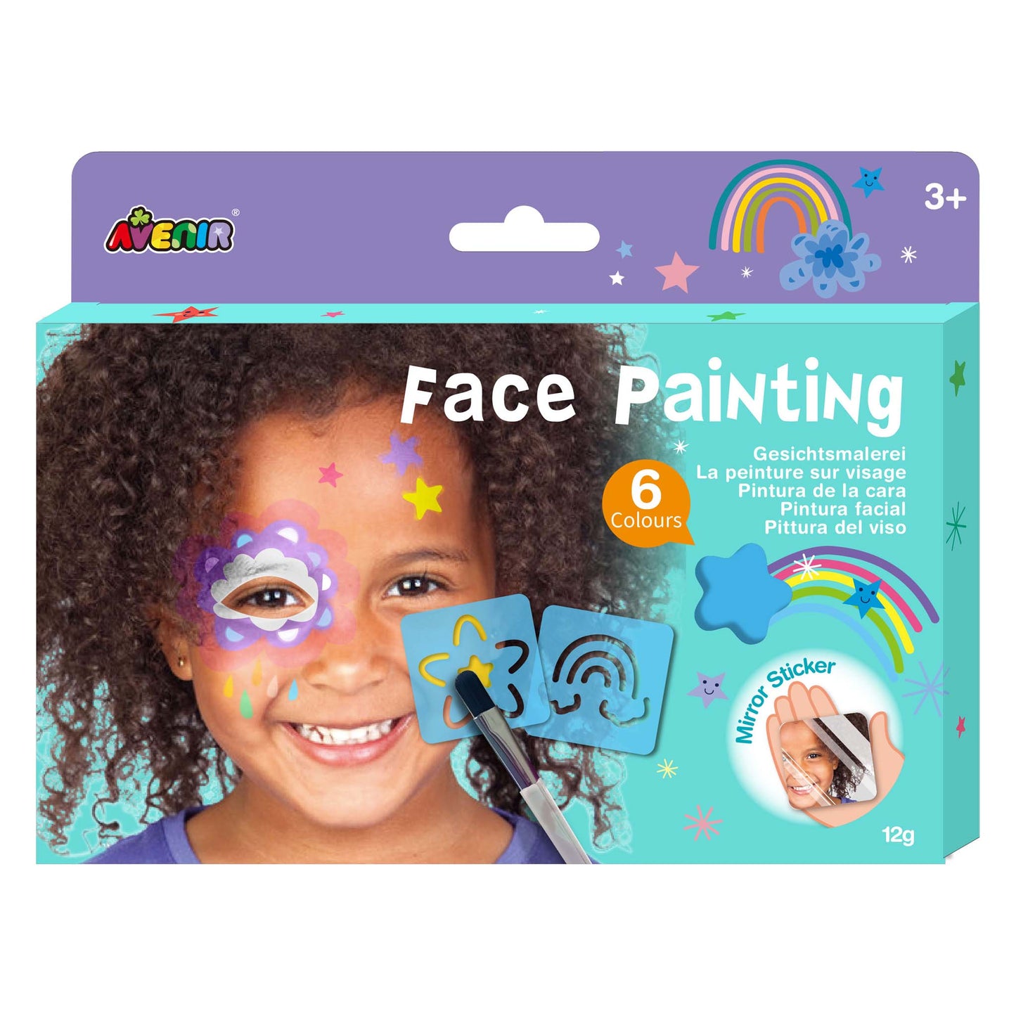 6 Face Painting Rainbow