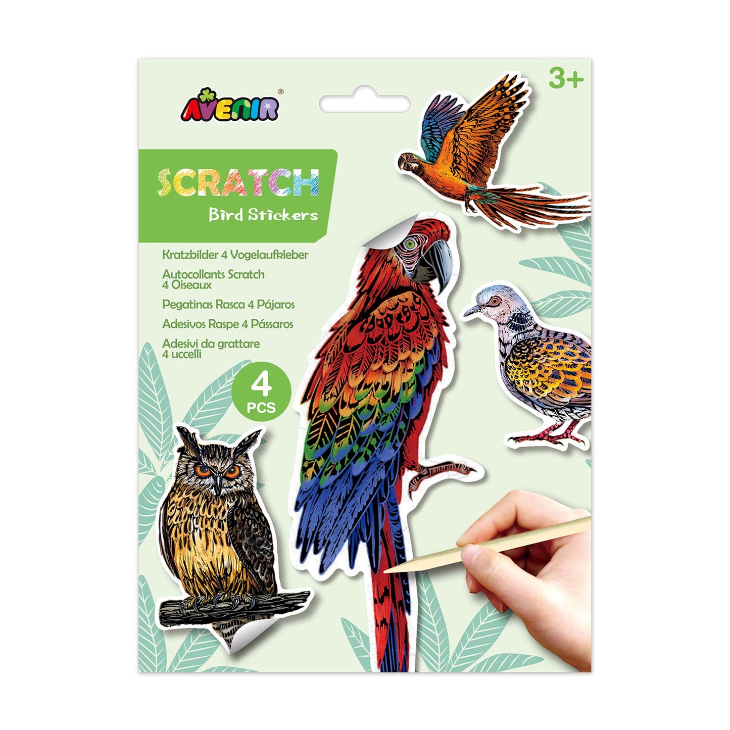 Scratch Bird Stickers