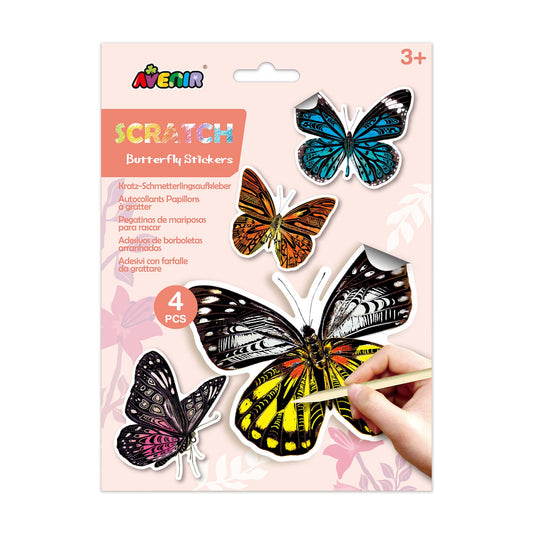 Scratch Butterfly Stickers