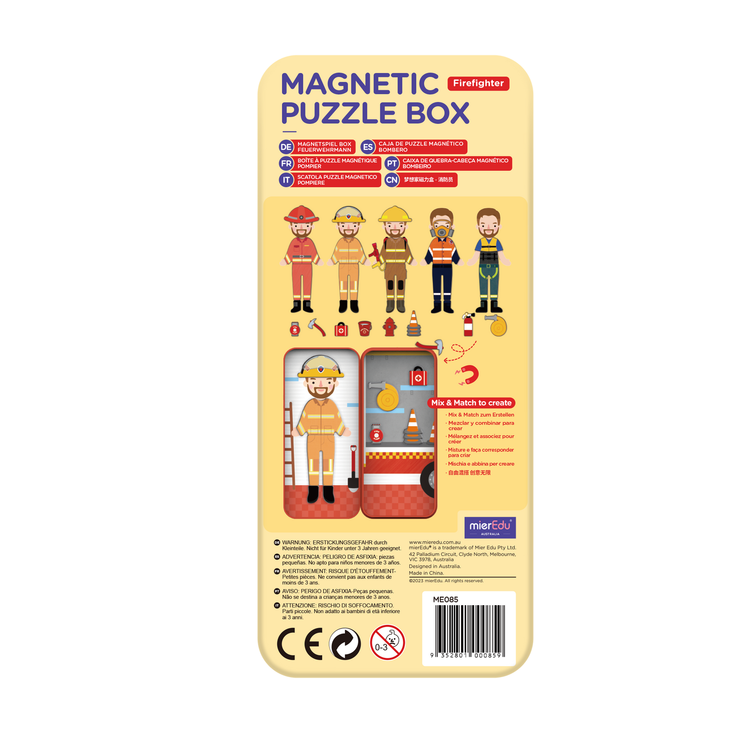 ME Magnetic Puzzle Tin - Firefighter