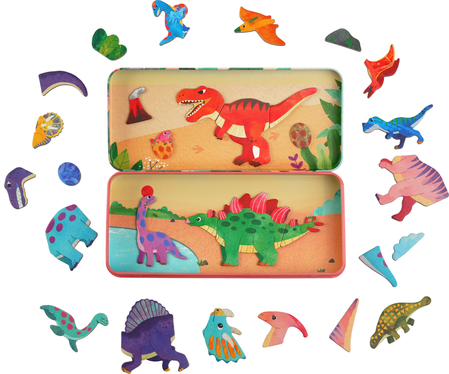 ME Magnetic Puzzle Tin - Dinosaur Land