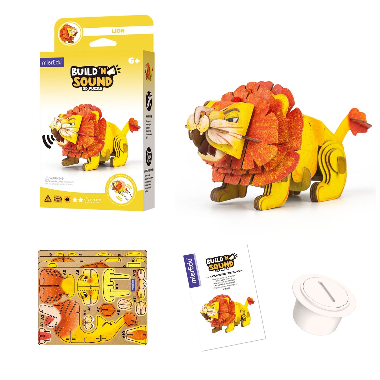 ME Build N Sound 3D Puzzle Lion