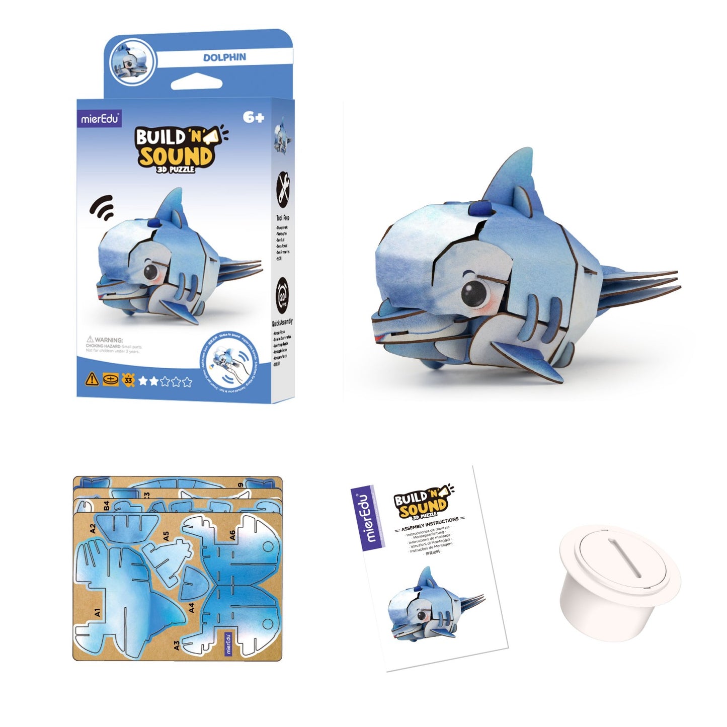 ME Build N Sound 3D Puzzle Dolphin