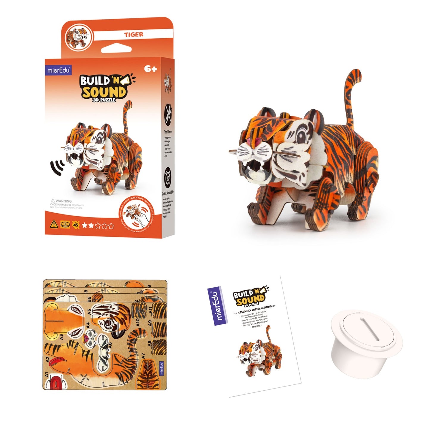 ME Build N Sound 3D Puzzle Tiger