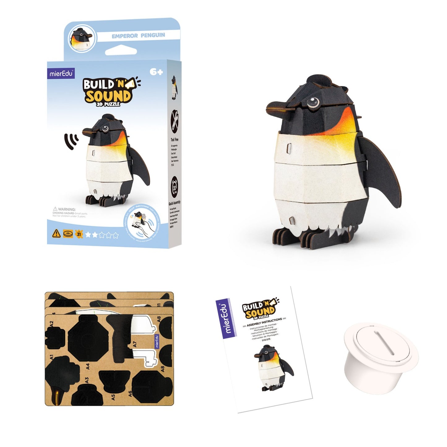 ME Build N Sound 3D Puzzle Emperor Penguin