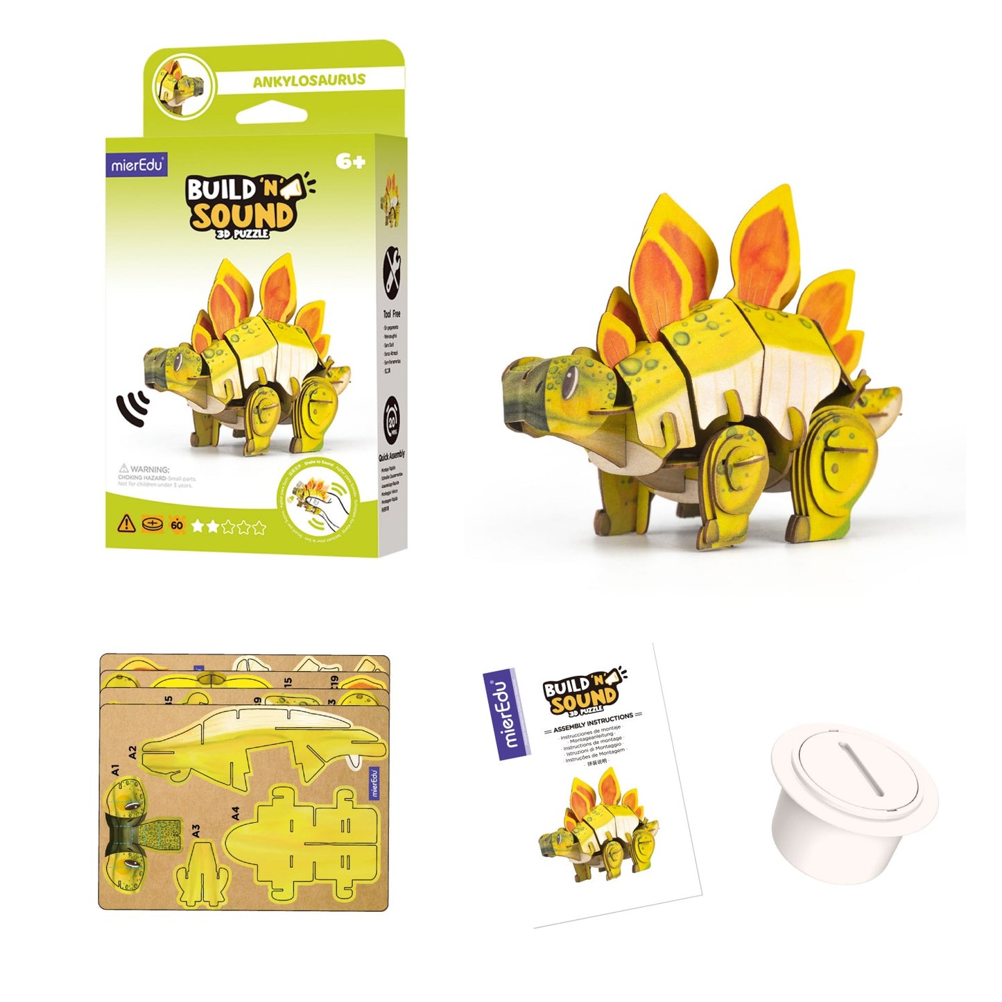 ME Build N Sound 3D Puzzle Stegosaurus