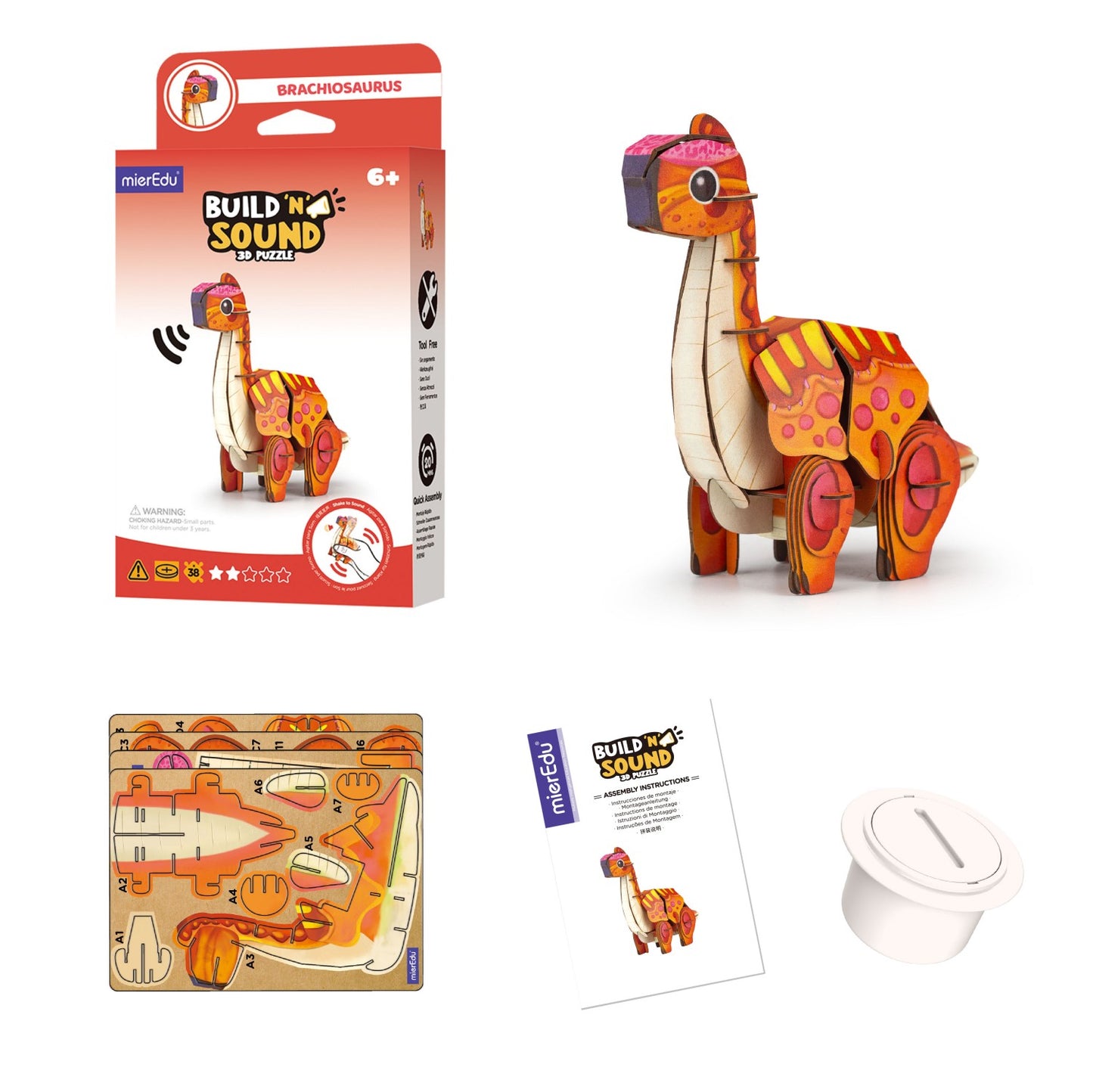 ME Build N Sound 3D Puzzle Brachiosaurus