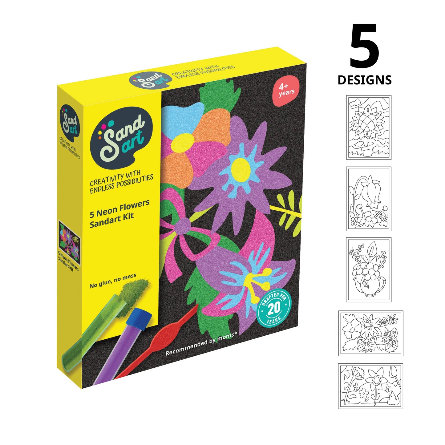 Sandart Neon Flowers