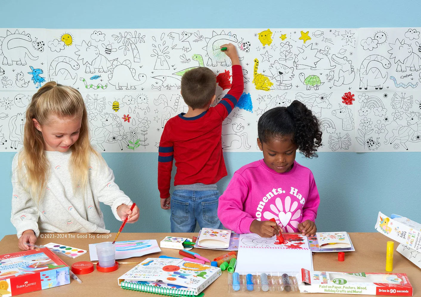 Haku Yoka Colouring Roll Kit Dino World