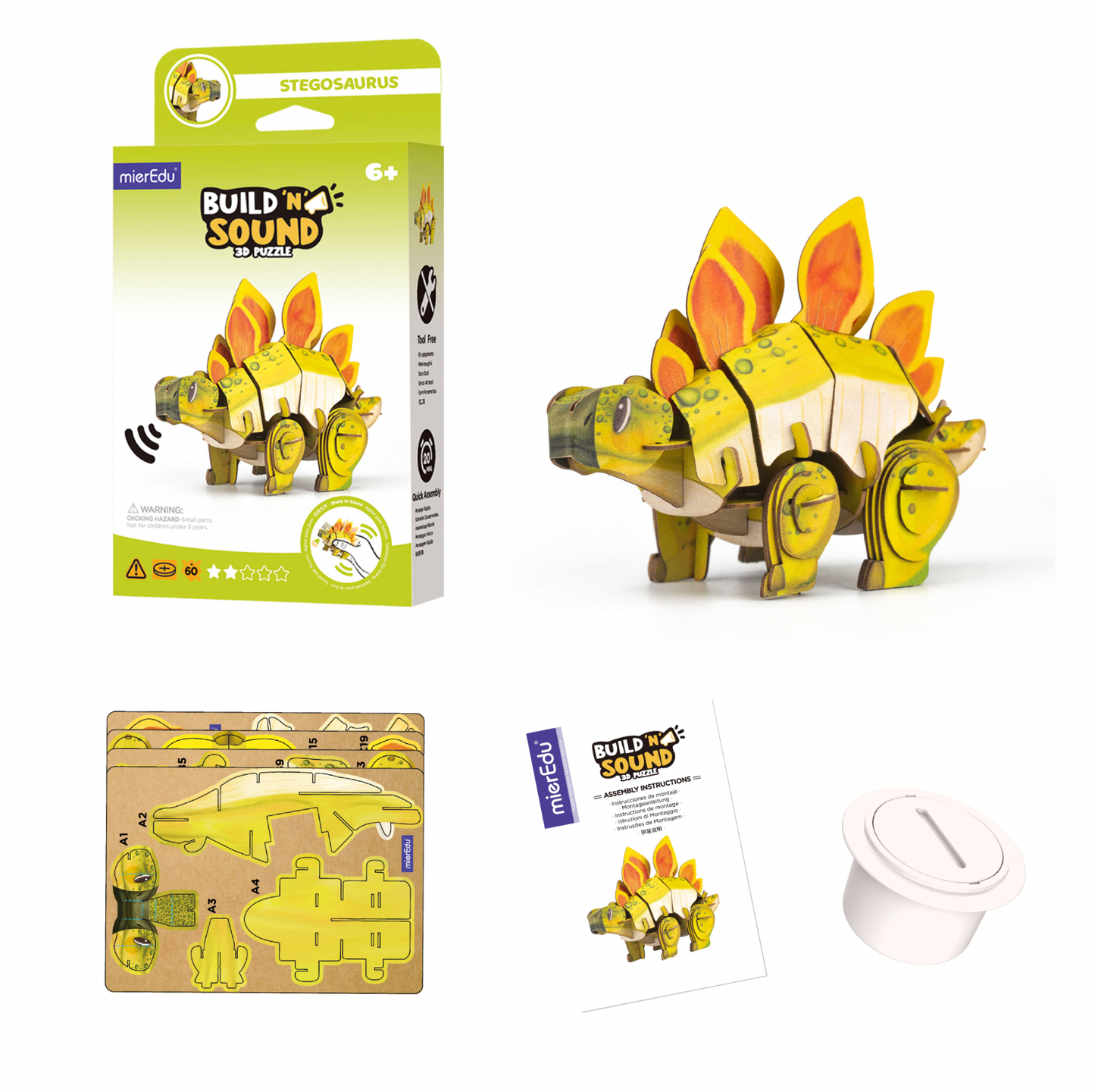ME Build N Sound 3D Puzzle Stegosaurus