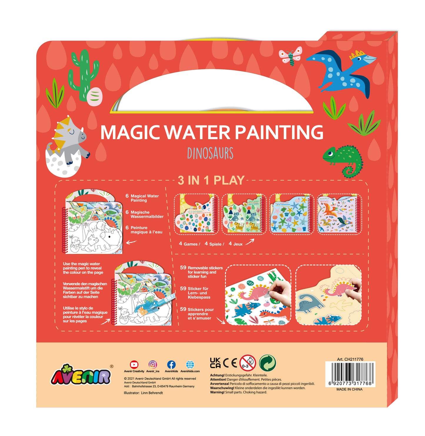 Magic Water Painting Dinosaur