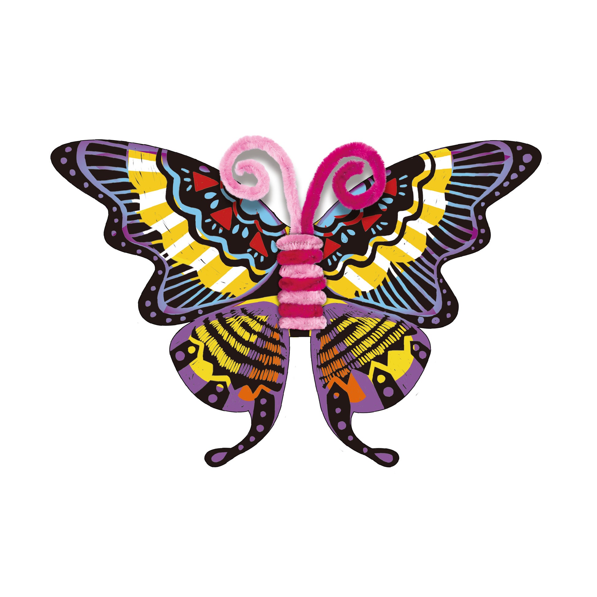 Playhouse Scratch Art Butterfly Valentine Cards - 28 Card Pack With Envelopes & Wooden Stylus