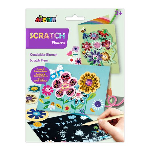Scratch Greeting Card Flowers