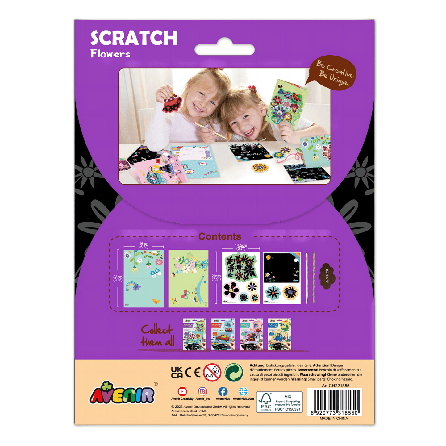 Scratch Greeting Card Flowers