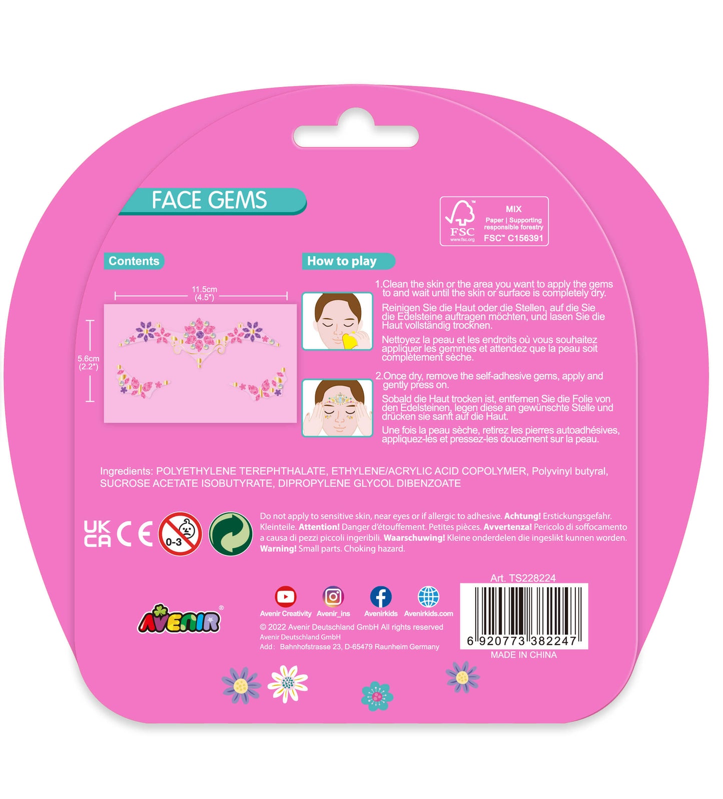Face Gems Flower